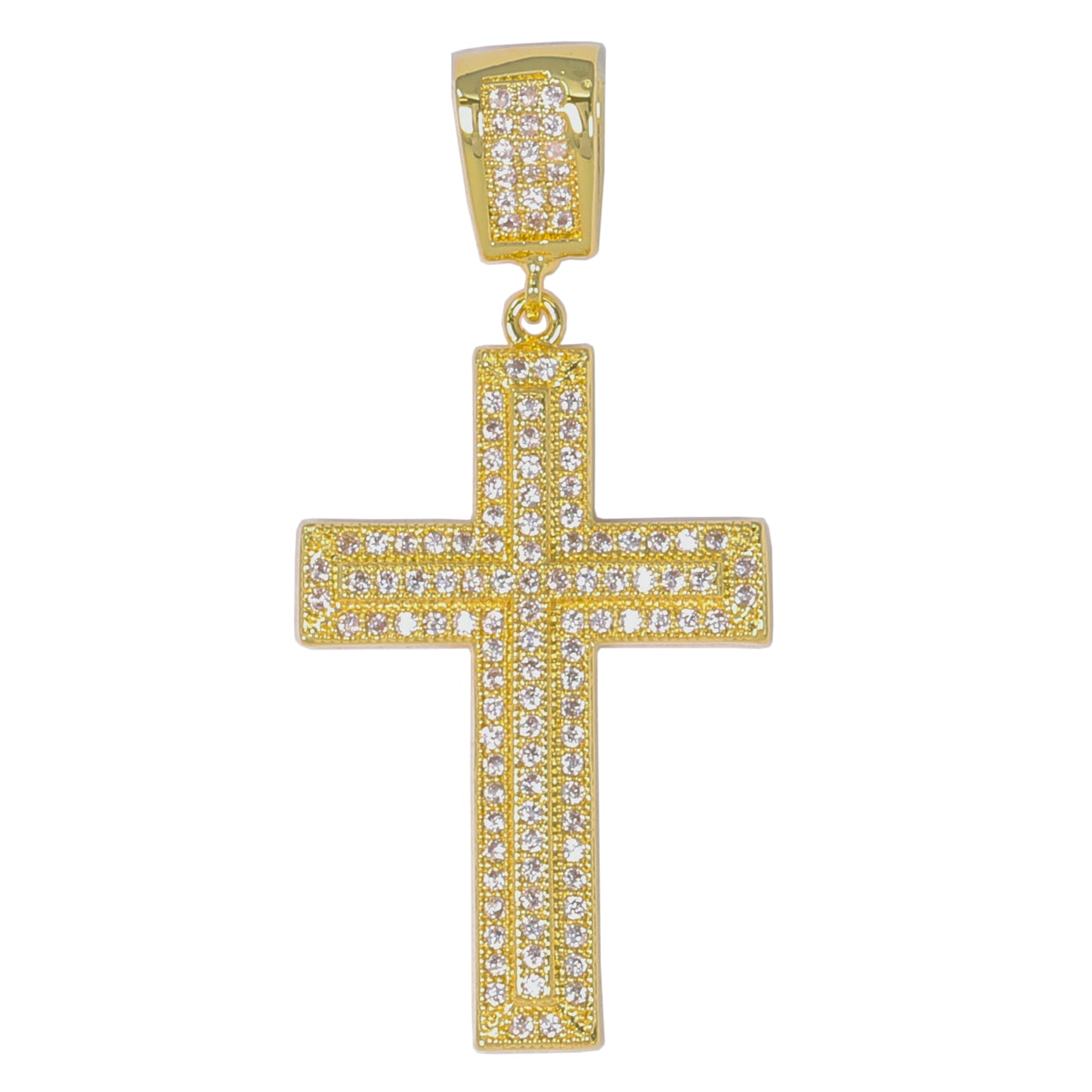 Small Cross Cubic Zirconia Pendant - BCH-1022*