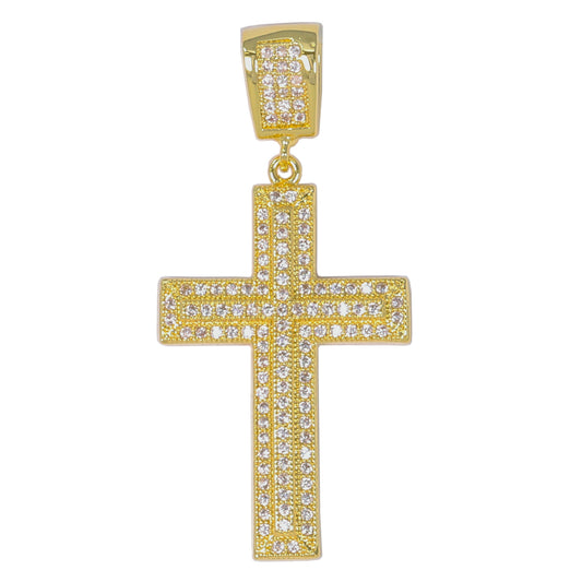 Small Cross Cubic Zirconia Pendant - BCH-1022*