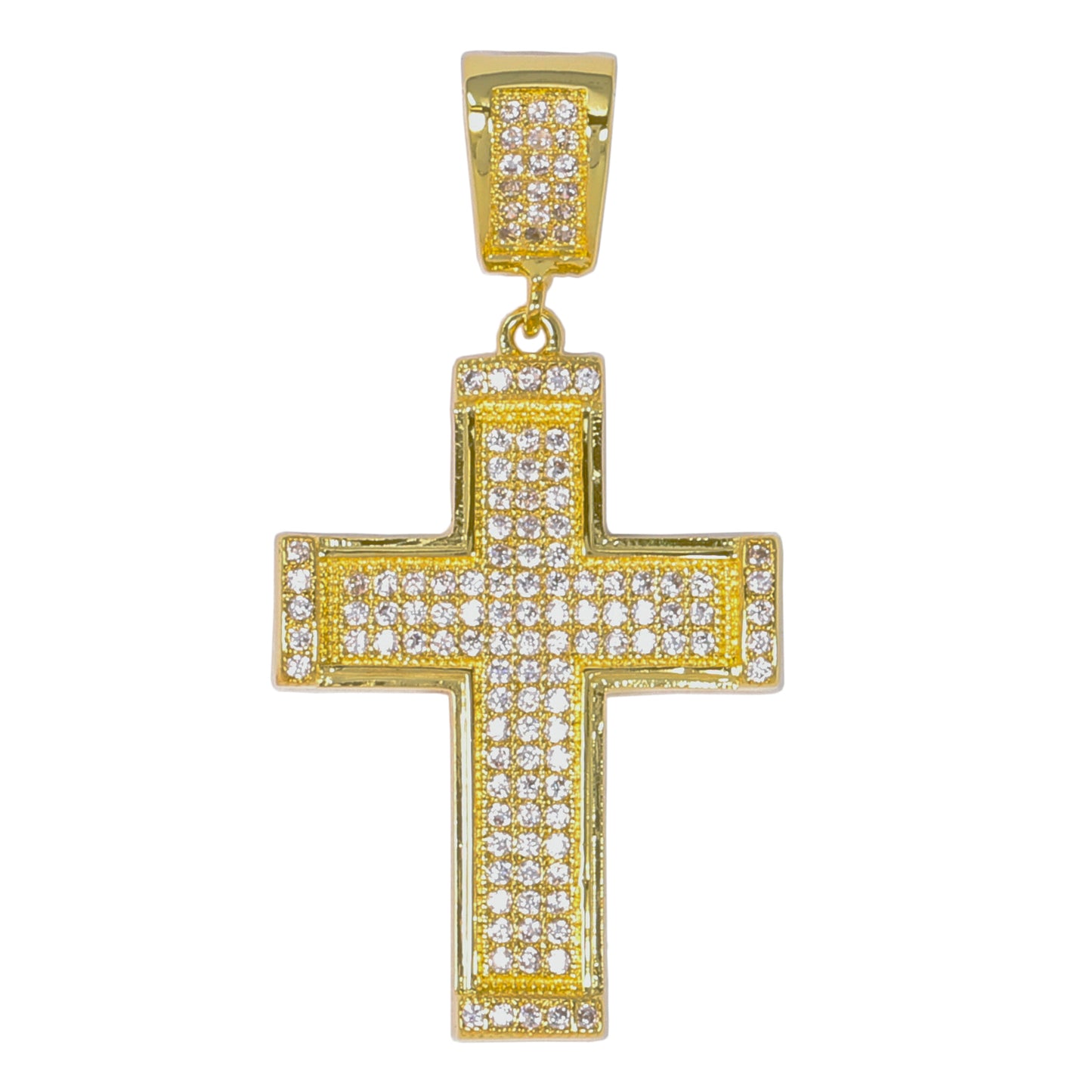 Small Cross Cubic Zirconia Pendant - BCH-1026*