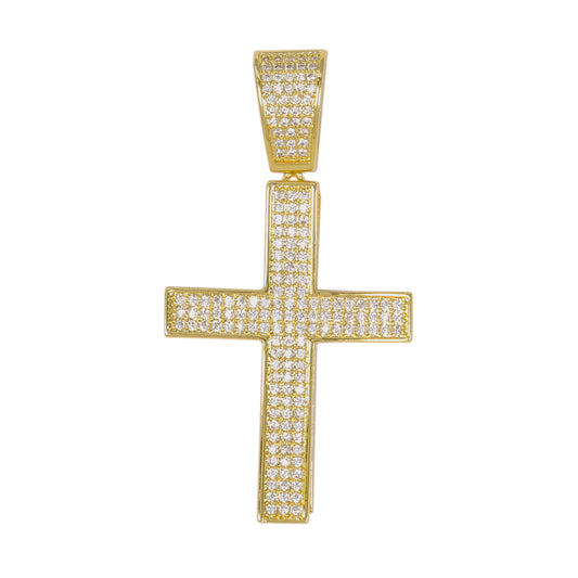 Medium Cross Cubic Zirconia Pendant - BCH-1027*