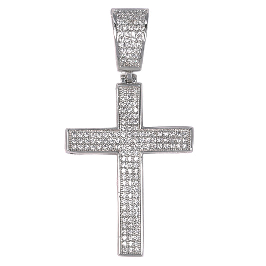 Medium Cross Cubic Zirconia Pendant - BCH-1029*