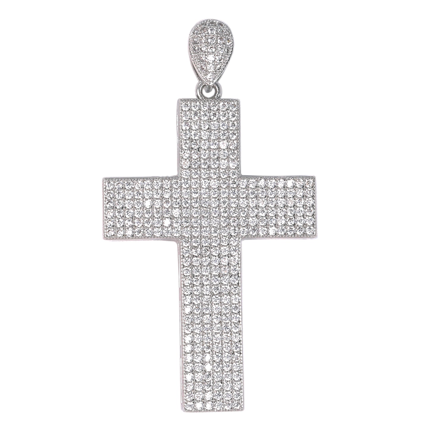 Large Cross Cubic Zirconia Pendant - BCH-1035*