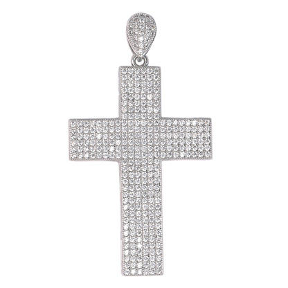 Large Cross Cubic Zirconia Pendant - BCH-1035*