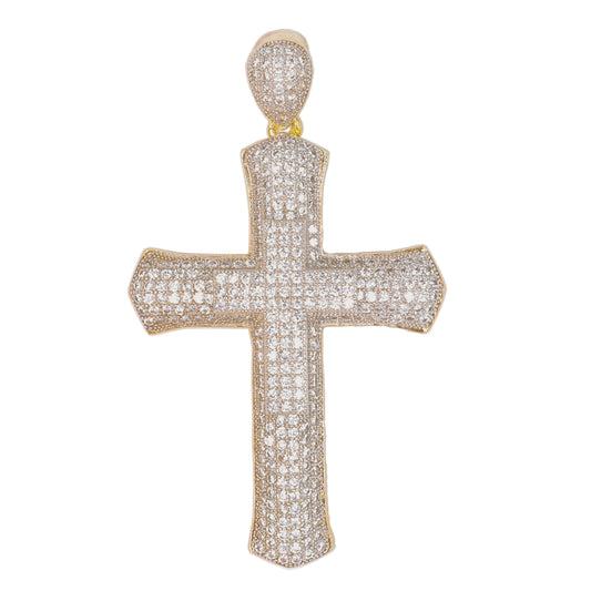 Large Cross Cubic Zirconia Pendant - BCH-1036*