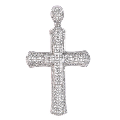 Large Cross Cubic Zirconia Pendant - BCH-1036*