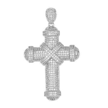 Large Cross Cubic Zirconia Pendant - BCH-1039*