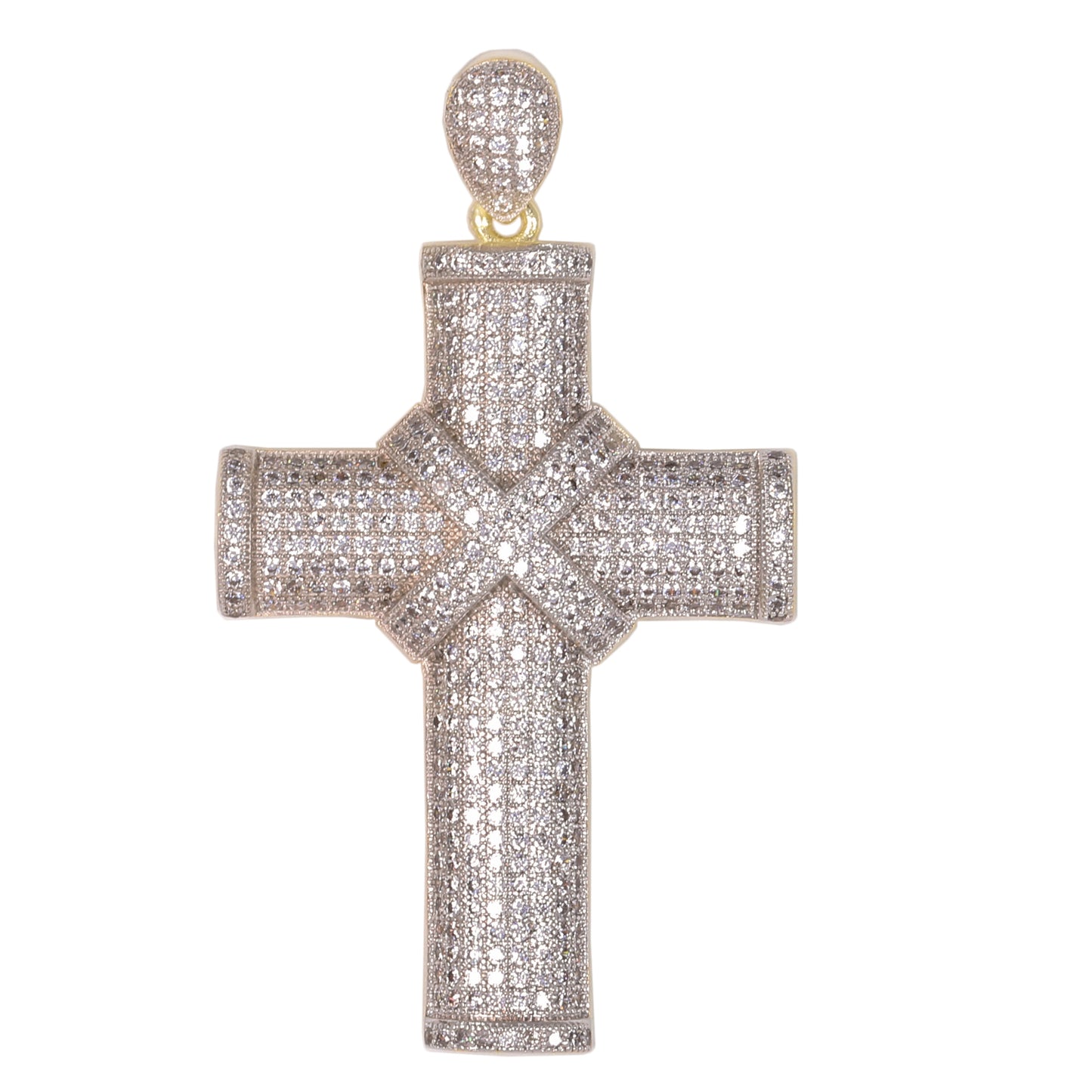 Large Cross Cubic Zirconia Pendant - BCH-1040*