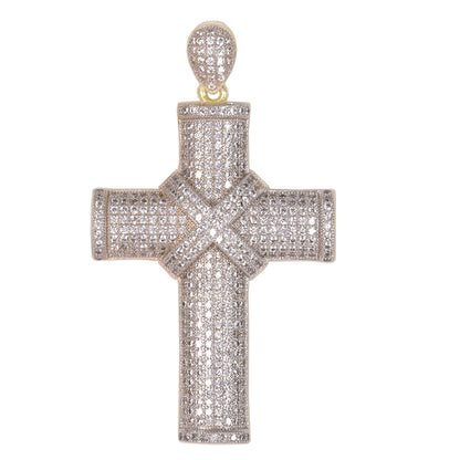 Large Cross Cubic Zirconia Pendant - BCH-1040*