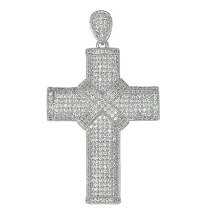 Large Cross Cubic Zirconia Pendant - BCH-1040*