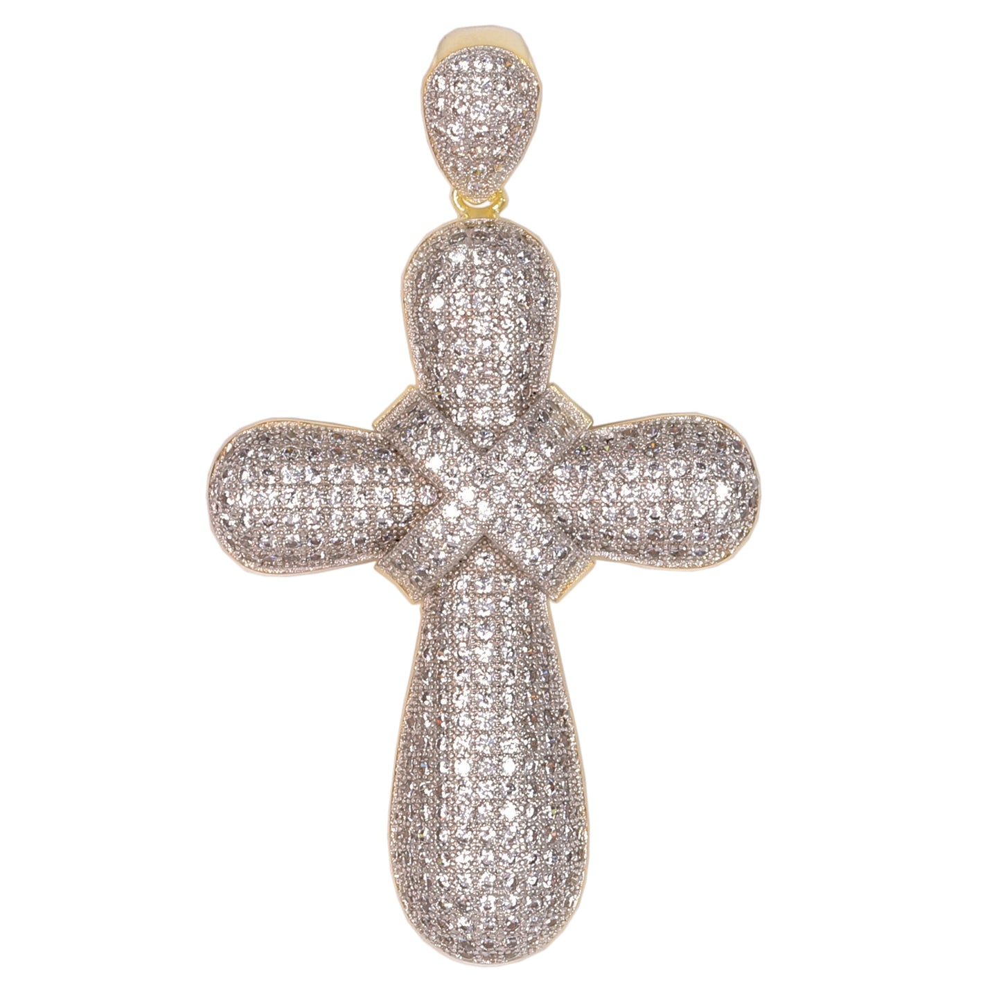 Large Cross Cubic Zirconia Pendant - BCH-1041*