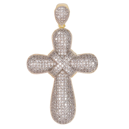 Large Cross Cubic Zirconia Pendant - BCH-1041*