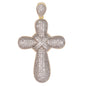 Large Cross Cubic Zirconia Pendant - BCH-1041*