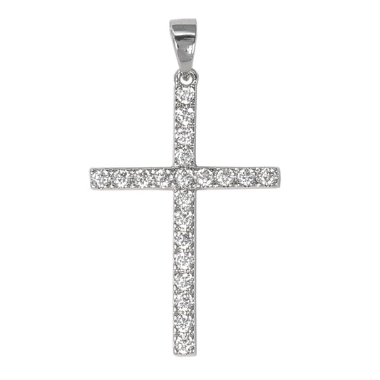 Small Cross Cubic Zirconia Pendant - BCH-1044*