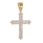Small Cross Cubic Zirconia Pendant - BCH-1045*