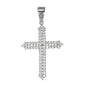 Small Cross Cubic Zirconia Pendant - BCH-1045*