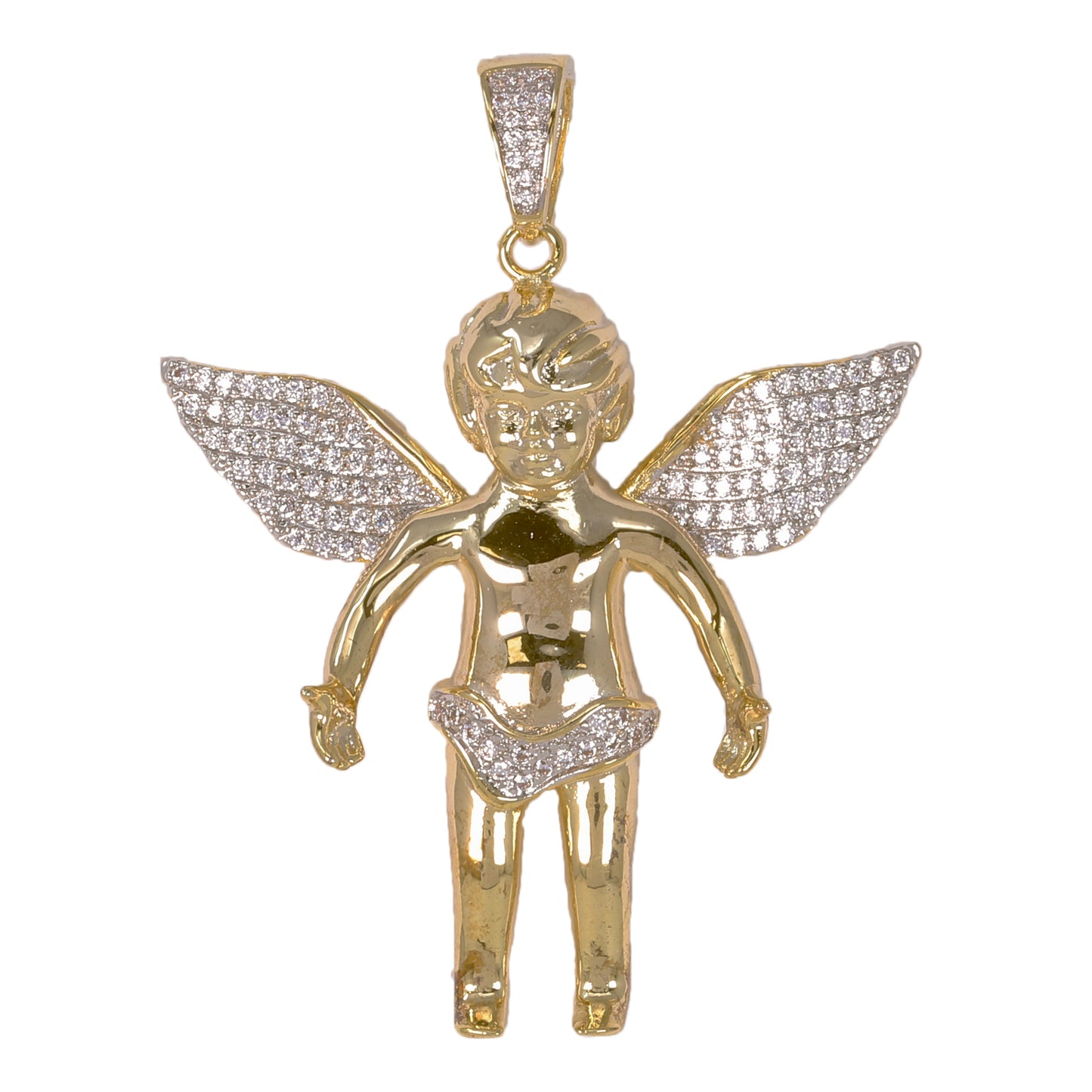 Medium Angel Cubic Zirconia Pendant - BCH-1048*
