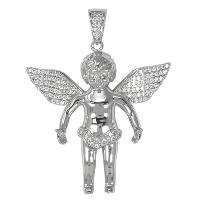 Medium Angel Cubic Zirconia Pendant - BCH-1048*