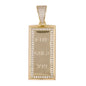 Medium Gold Bar Cubic Zirconia Pendant - BCH-1051*