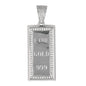 Medium Gold Bar Cubic Zirconia Pendant - BCH-1051*