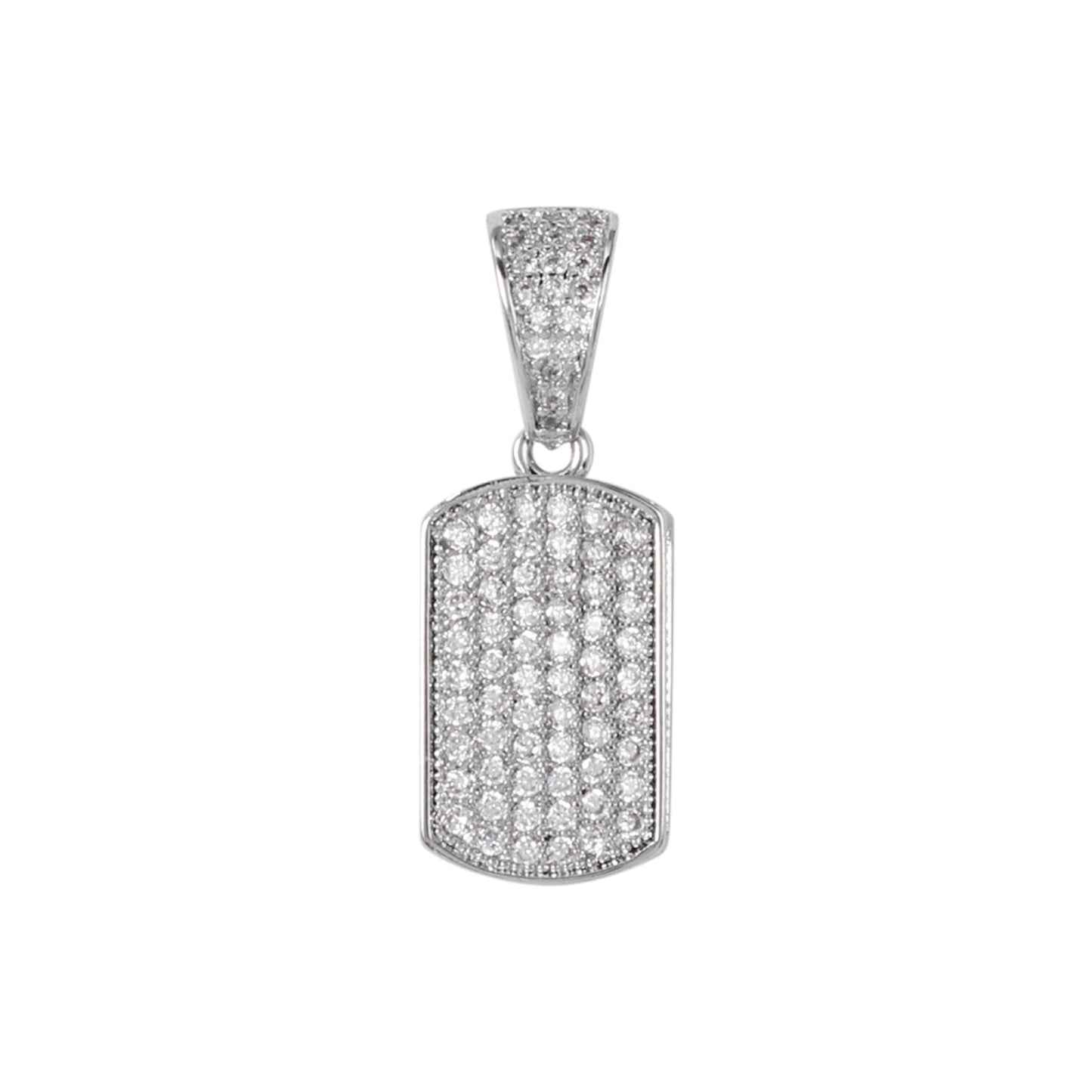 Mini Tag Cubic Zirconia Pendant - BCH-1055*