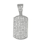 Small Tag Cubic Zirconia Pendant - BCH-1057*
