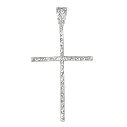 Medium Cross Cubic Zirconia Pendant - BCH-1063*