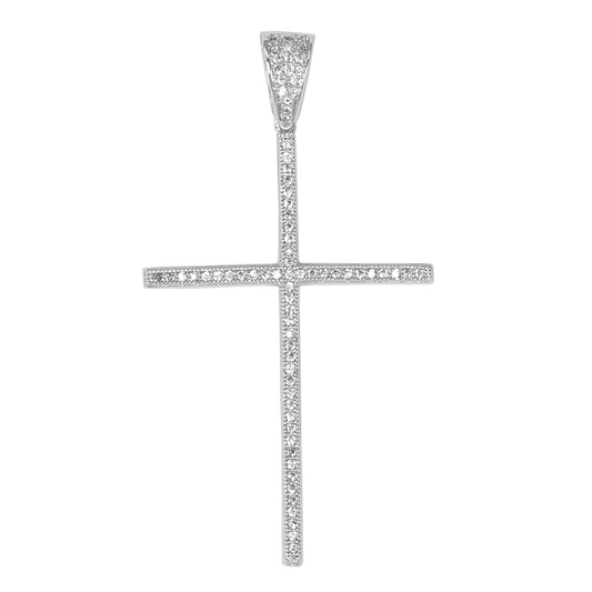Medium Cross Cubic Zirconia Pendant - BCH-1063*