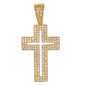 Small Cross Cubic Zirconia Pendant - BCH-1067*