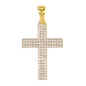 Small Cross Cubic Zirconia Pendant - BCH-1074*