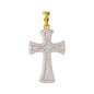 Small Cross Cubic Zirconia Pendant - BCH-1077*