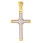 Small Cross Cubic Zirconia Pendant - BCH-1079*