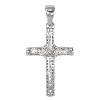 Small Cross Cubic Zirconia Pendant - BCH-1079*