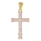 Small Cross Cubic Zirconia Pendant - BCH-1080*