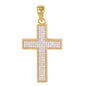 Small Cross Cubic Zirconia Pendant - BCH-1081*