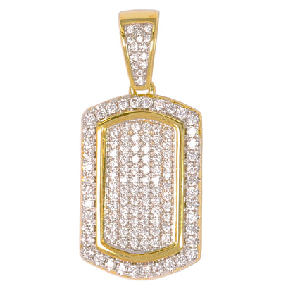 Small Tag Cubic Zirconia Pendant - BCH-1087*