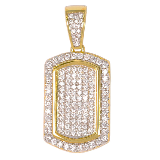 Small Tag Cubic Zirconia Pendant - BCH-1087*
