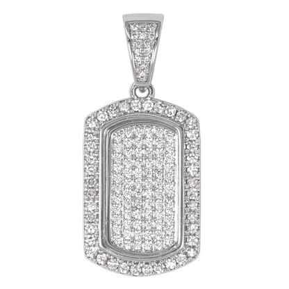 Small Tag Cubic Zirconia Pendant - BCH-1087*