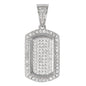 Small Tag Cubic Zirconia Pendant - BCH-1087*