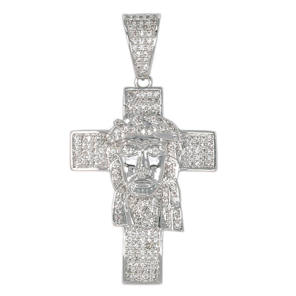 Medium Jesus Cubic Zirconia Pendant - BCH-1091*