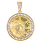 Medium Coin Cubic Zirconia Pendant - BCH-1095*