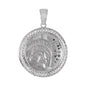 Medium Coin Cubic Zirconia Pendant - BCH-1095*