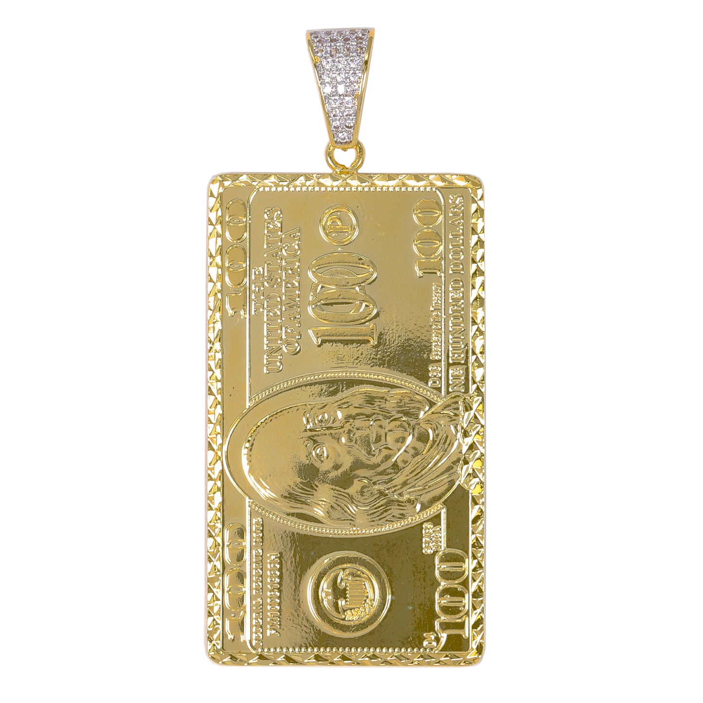 Large Money Cubic Zirconia Pendant - BCH-1099*