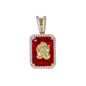 Mini Praying Hands Color Stone Red - BCH-1105*