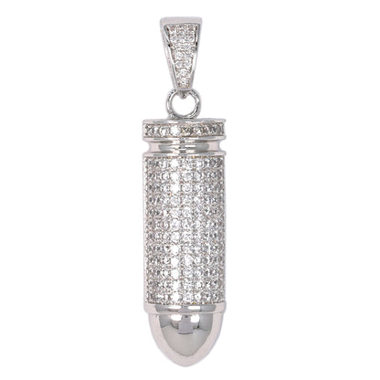 Medium Bullet Cubic Zirconia Pendant - BCH-1111*