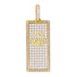 Small Gold Bar Cubic Zirconia Pendant - BCH-1115*
