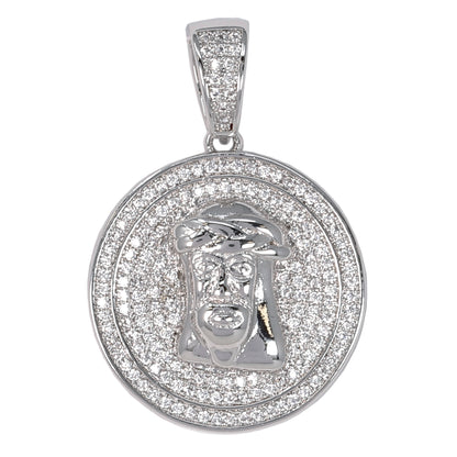 Small Jesus Cubic Zirconia Pendant - BCH-1119*