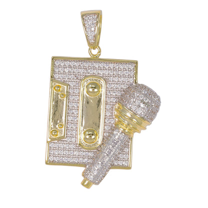 Medium Music Cubic Zirconia Pendant - BCH-1124*