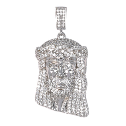 Small Jesus Cubic Zirconia Pendant - BCH-1136*