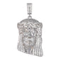 Small Jesus Cubic Zirconia Pendant - BCH-1136*