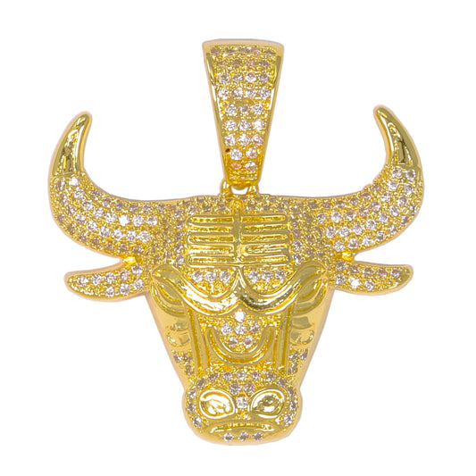 Medium Bull Cubic Zirconia Pendant - BCH-1153*